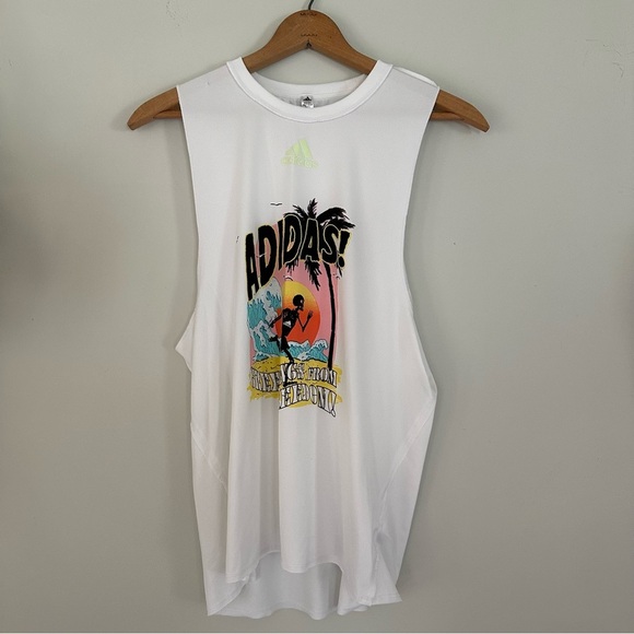 ADIDAS Recycled Plastic Sleeveless Mens Tank Top Muscle Shirt Size Small - Picture 3 of 12